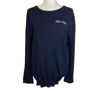 FAUXGERTY Organic Cotton Sweater Navy Blue Zen Mode Sustainable